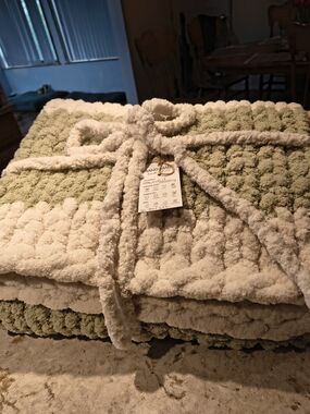 Handmade Plush Blankets. Made On A Loom.
